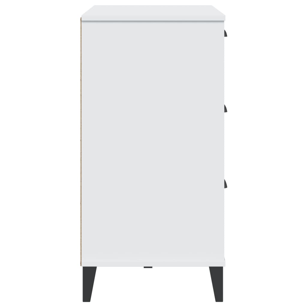 Sideboard VIKEN, white, 80x40x80cm, solid pine