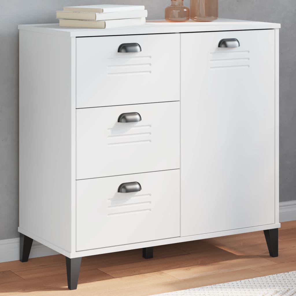 Sideboard VIKEN, white, 80x40x80cm, solid pine