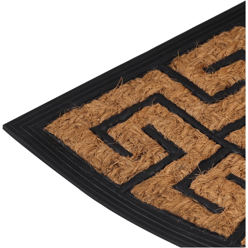 Durų kilimėlis, 45x75cm, guma ir kokoso pluoštas, pusapvalis