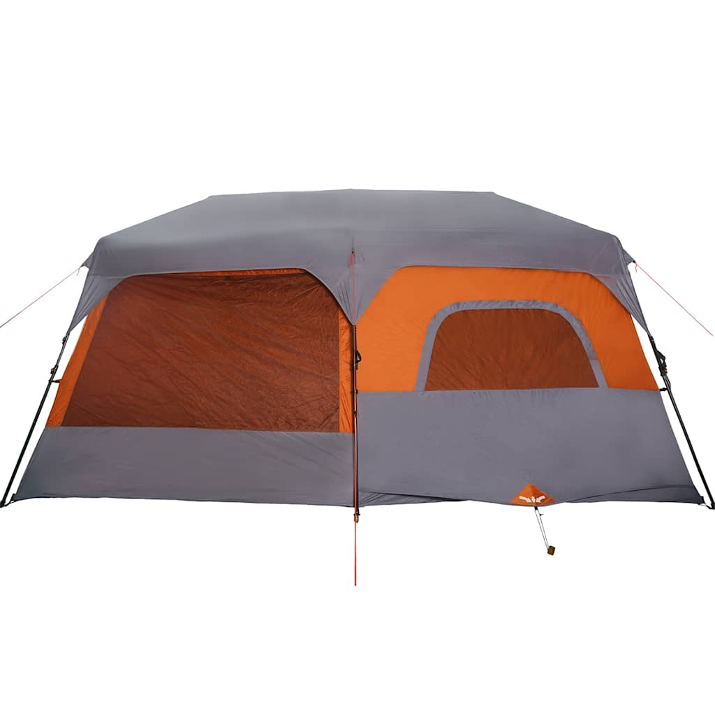 Family tent, grey/orange, 9-person, waterproof