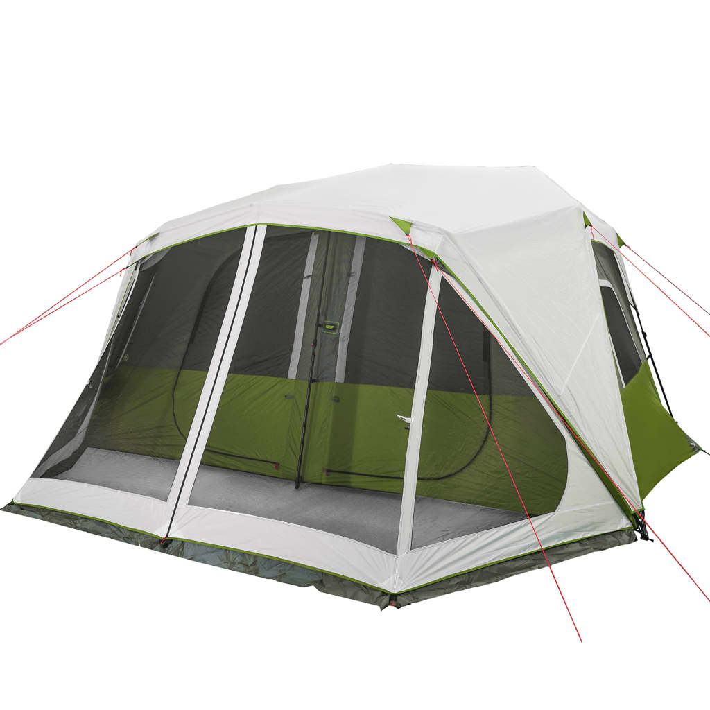 Family tent with LED, green, 10-person, quick-release