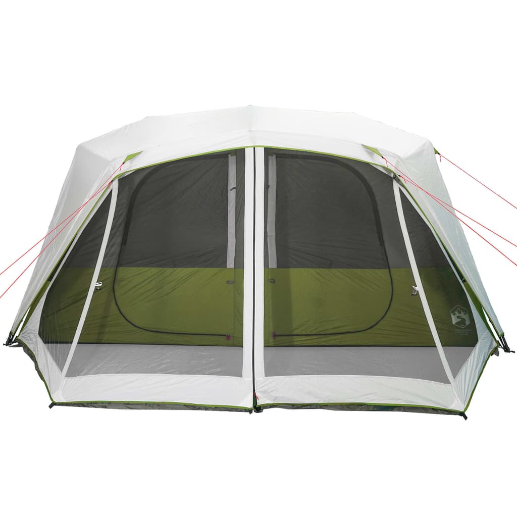 Family tent with LED, green, 10-person, quick-release