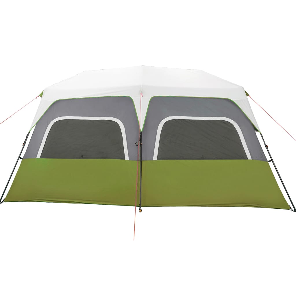Family tent with LED, green, 10-person, quick-release