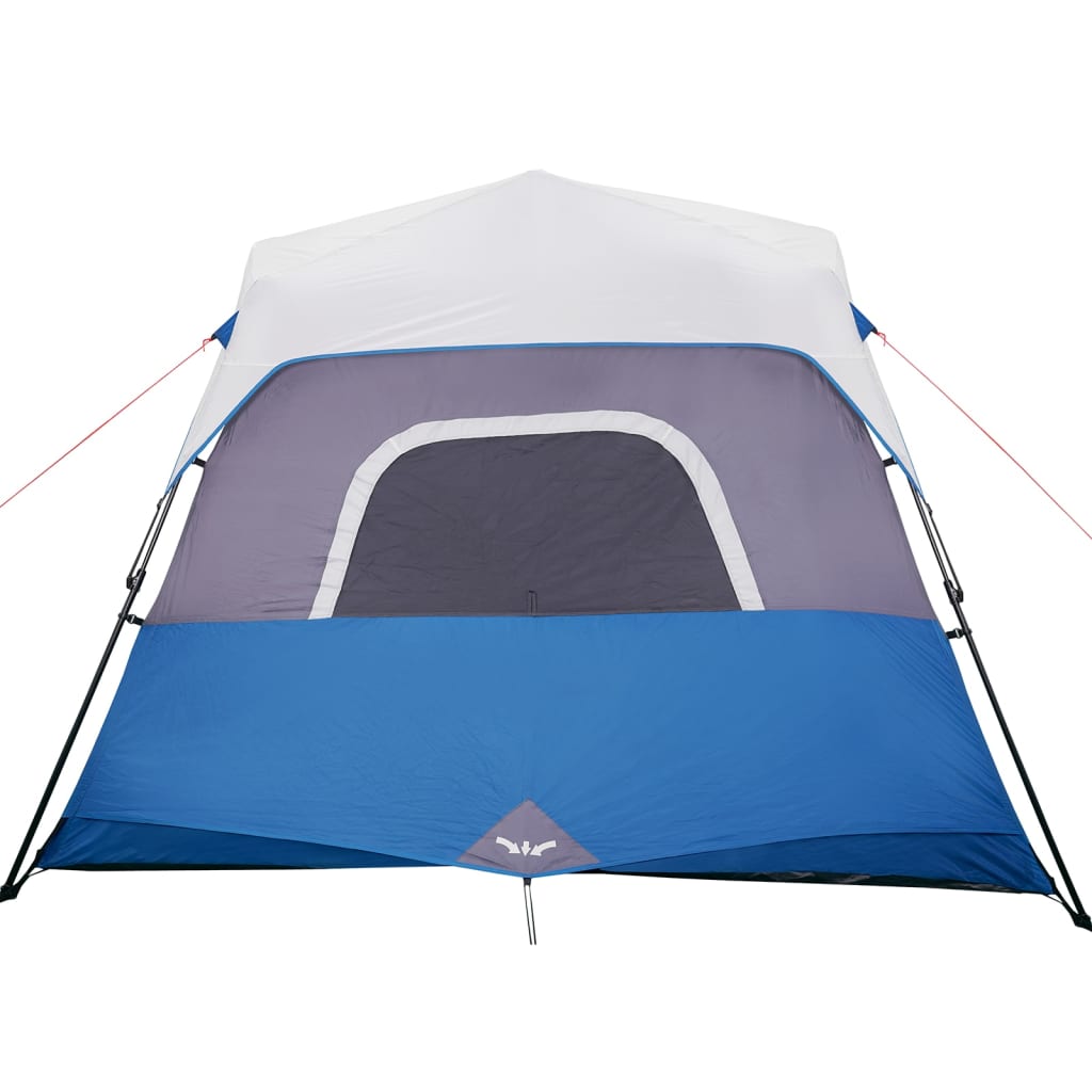 Family Tent with LED, Blue, Six-Person, Quick-Release
