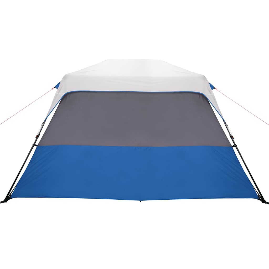 Family Tent with LED, Blue, Six-Person, Quick-Release
