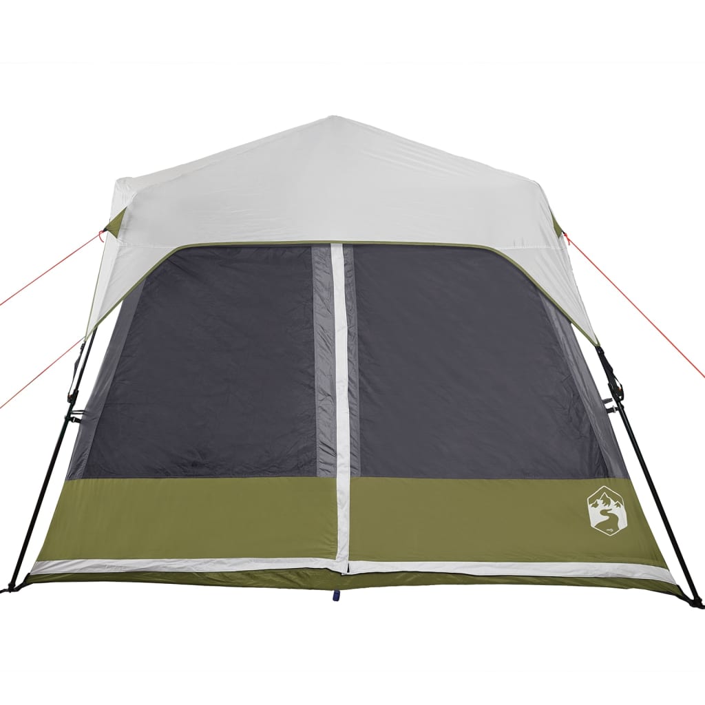 Family Tent with LED, Green, 9-Person, Quick Release
