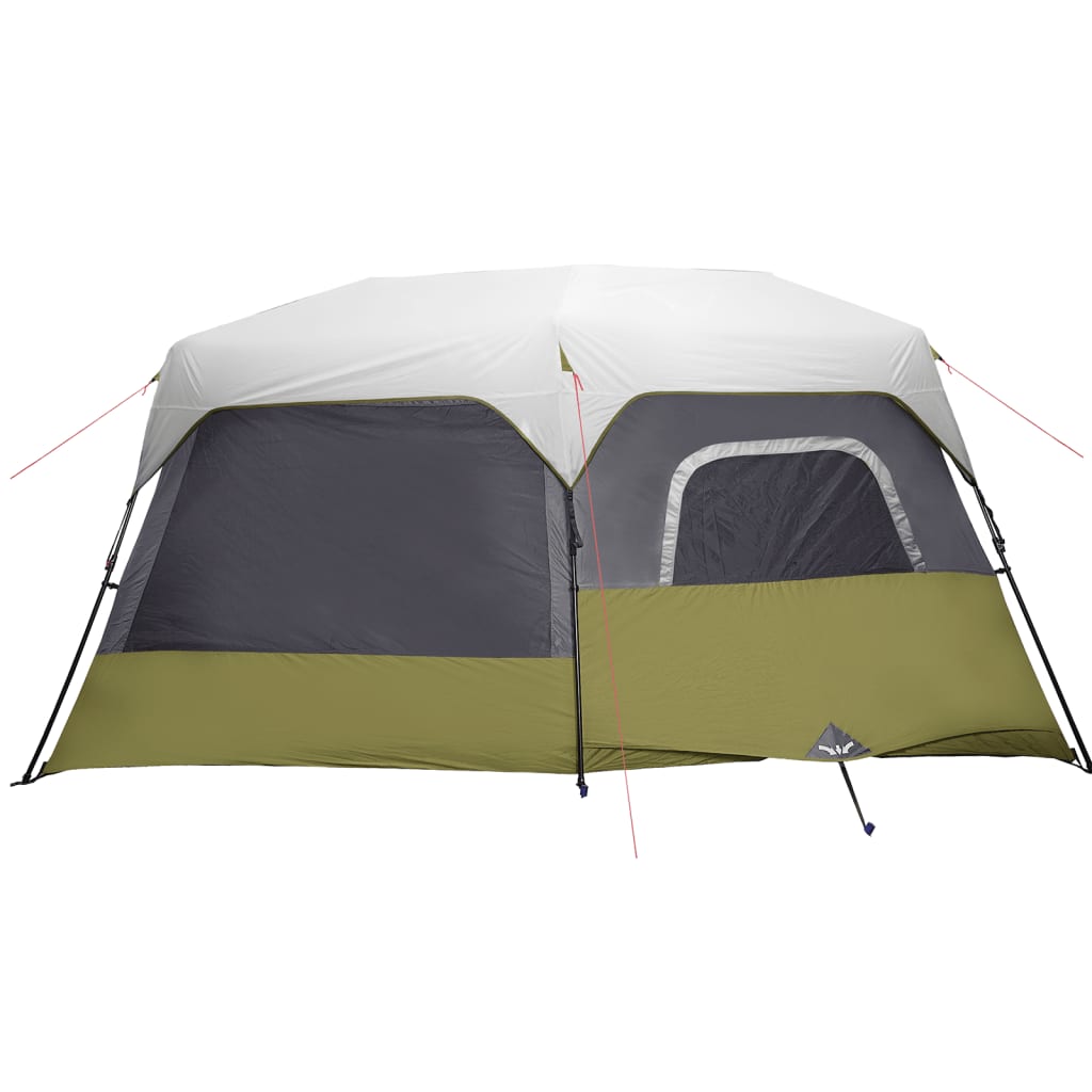 Family Tent with LED, Green, 9-Person, Quick Release