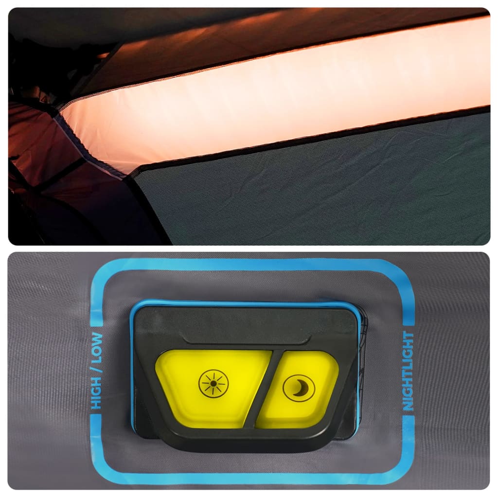 Family Tent with LED, Green, 9-Person, Quick Release