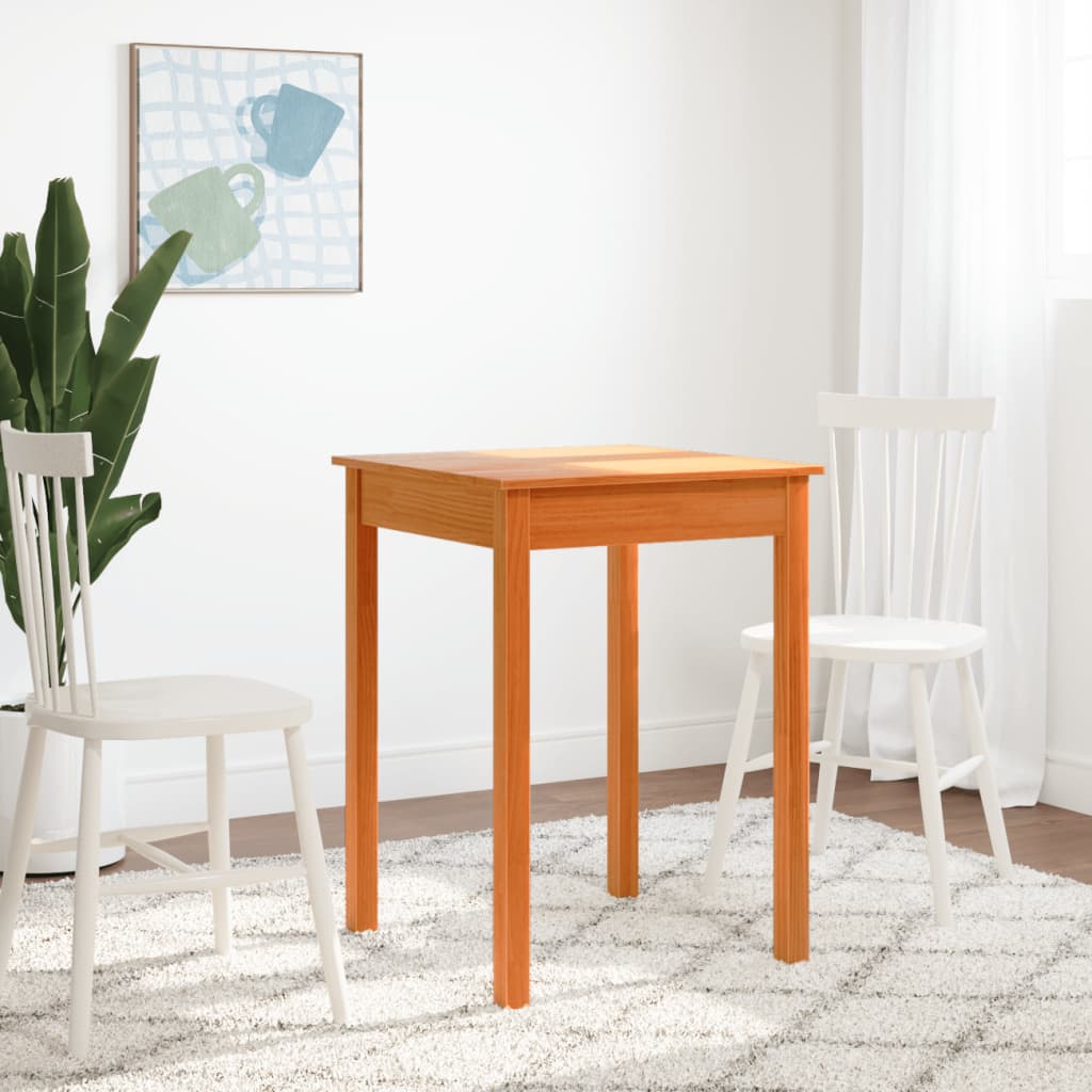 Dining table, wax brown, 55x55x75cm, solid pine