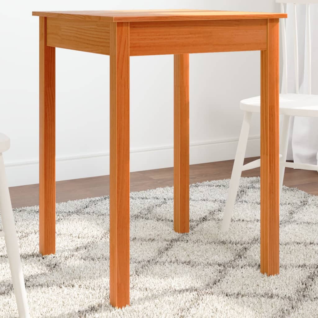 Dining table, wax brown, 55x55x75cm, solid pine