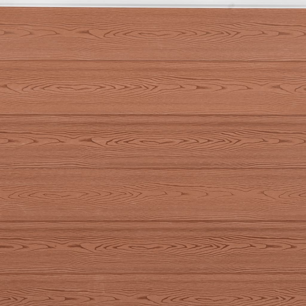 Fence Panel Set, Brown, 699x186cm, WPC