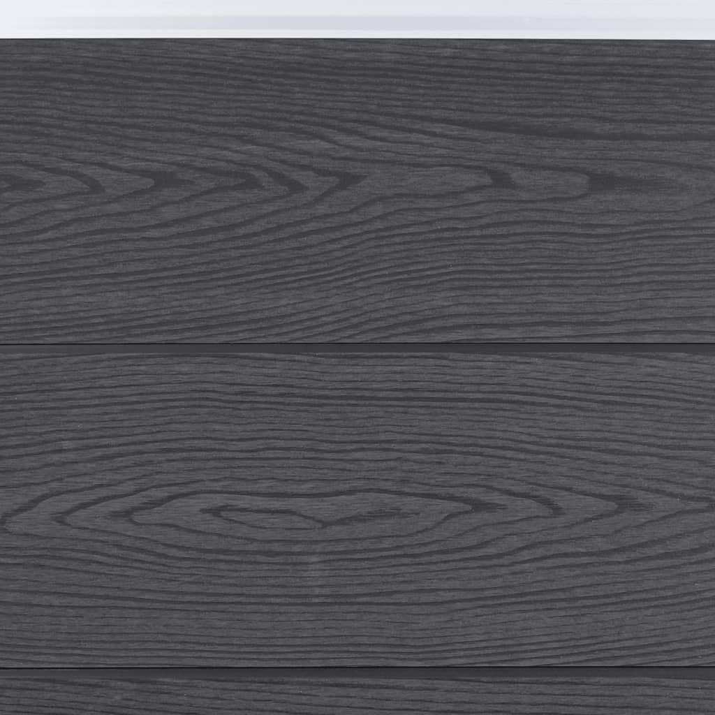 Fence panel set, grey, 699x186cm, WPC
