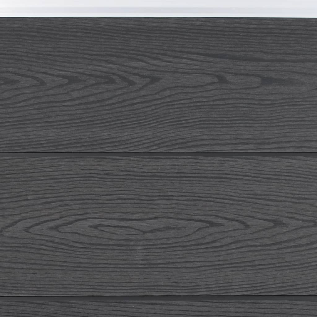 Fence panel set, grey, 872x186cm, WPC