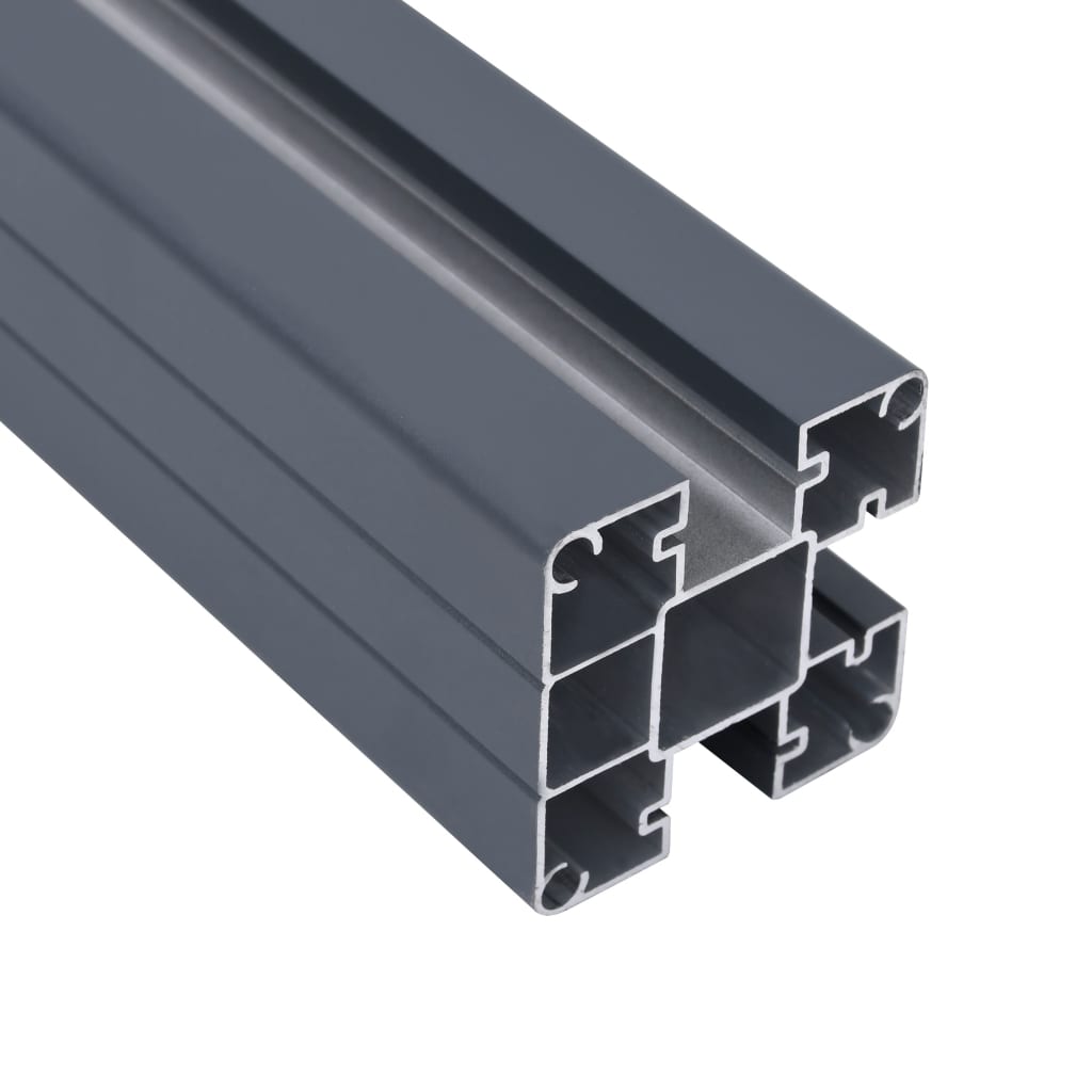 Fence panel set, grey, 872x186cm, WPC