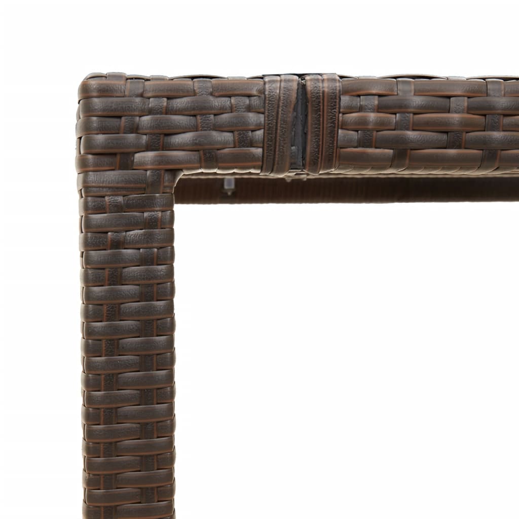 Galds ar stikla virsmu, brūns, 150x90x75cm, rotangpalma