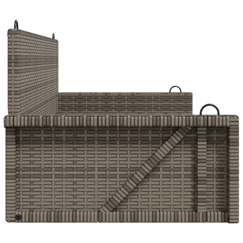 Šūpoles-soliņš, pelēkas, 119x56x48cm, polirotangs