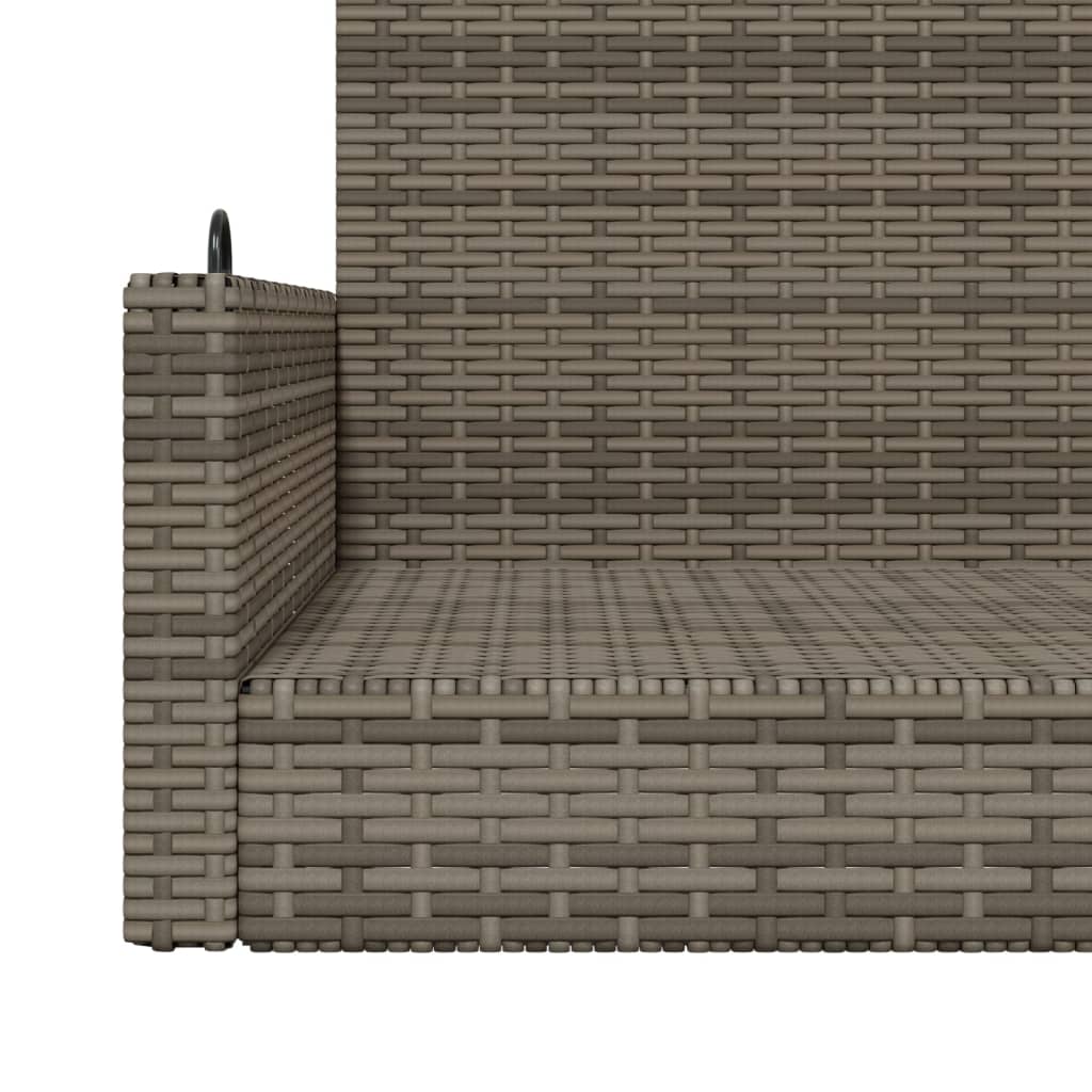 Šūpoles-soliņš, pelēkas, 119x56x48cm, polirotangs