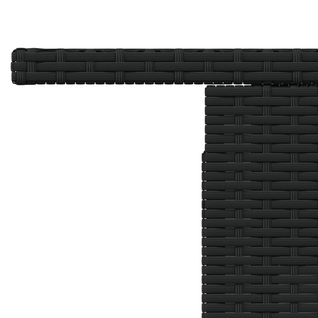Dārza galds, melns, 100x55x73cm, polirotangs/akācijas koks