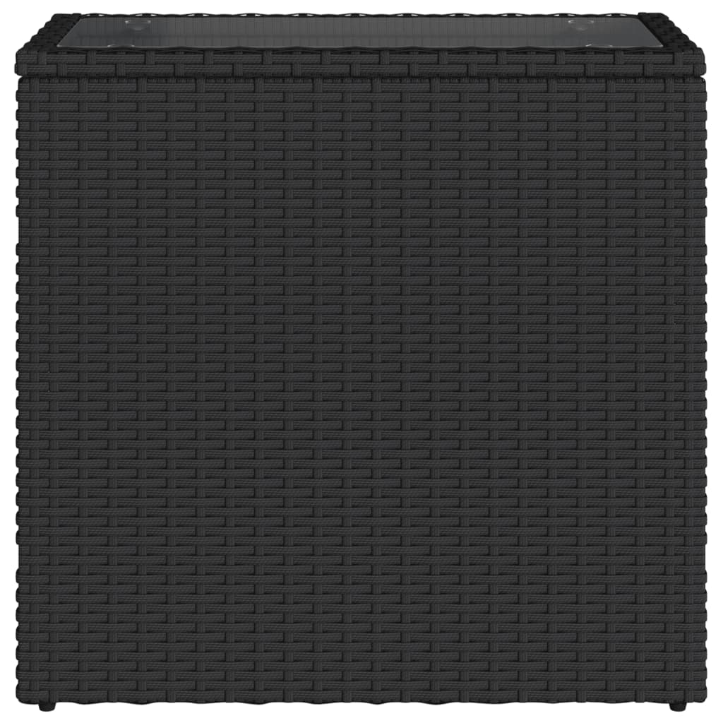 Galds ar galda virsmu, melns, 58x27,5x55cm, polirotangs
