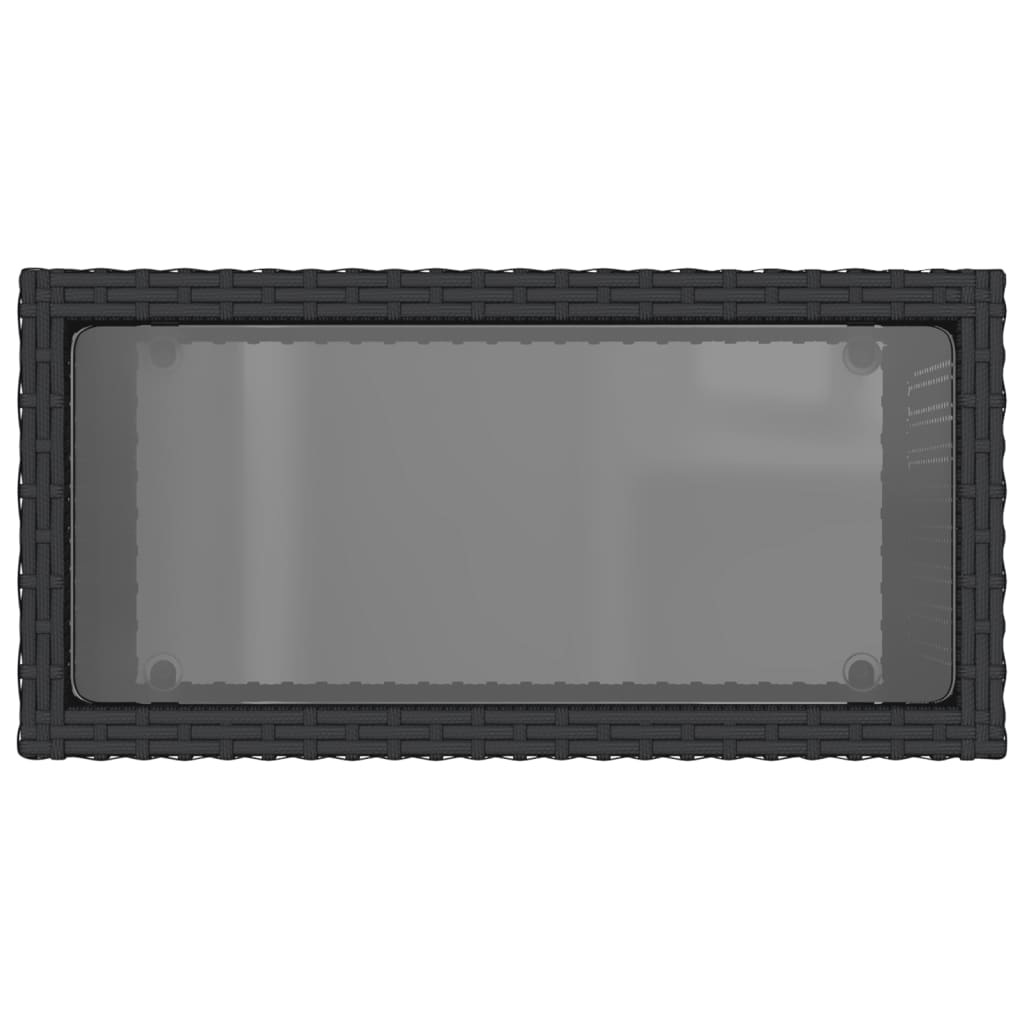 Galds ar galda virsmu, melns, 58x27,5x55cm, polirotangs