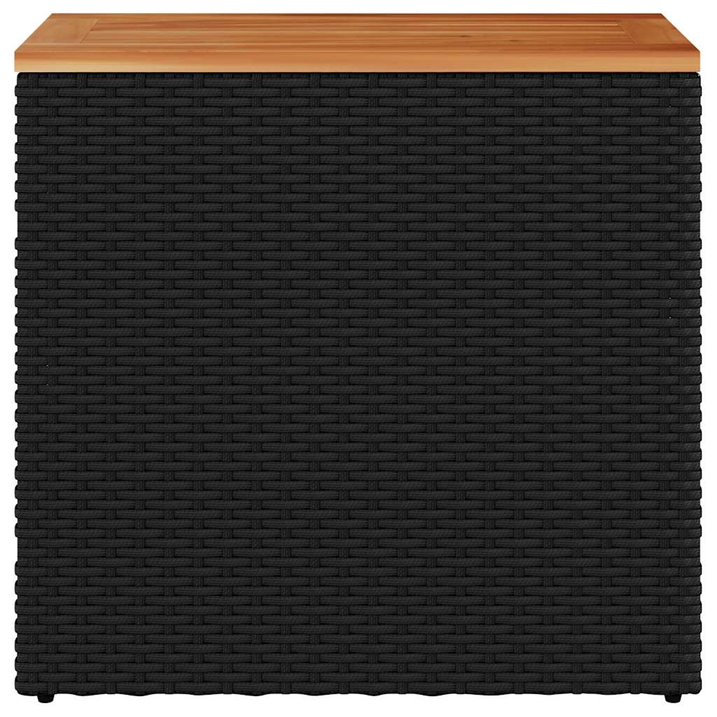 Galds ar koka virsmu, melns, 58x27,5x55cm, polirotangs