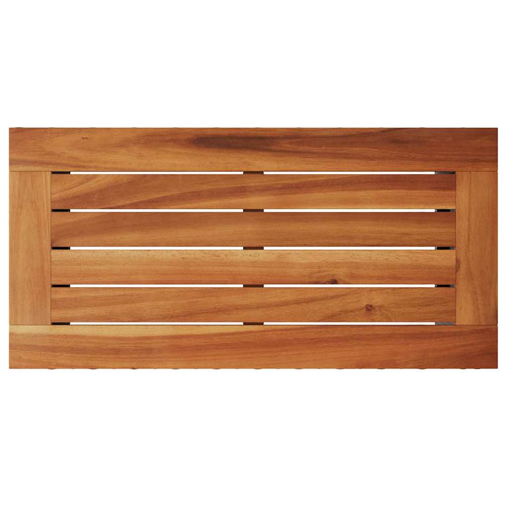 Galds ar koka virsmu, melns, 58x27,5x55cm, polirotangs