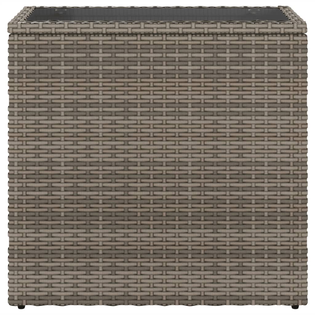 Galds ar koka virsmu, pelēks, 58x27,5x55cm, pīts rotangpalmas