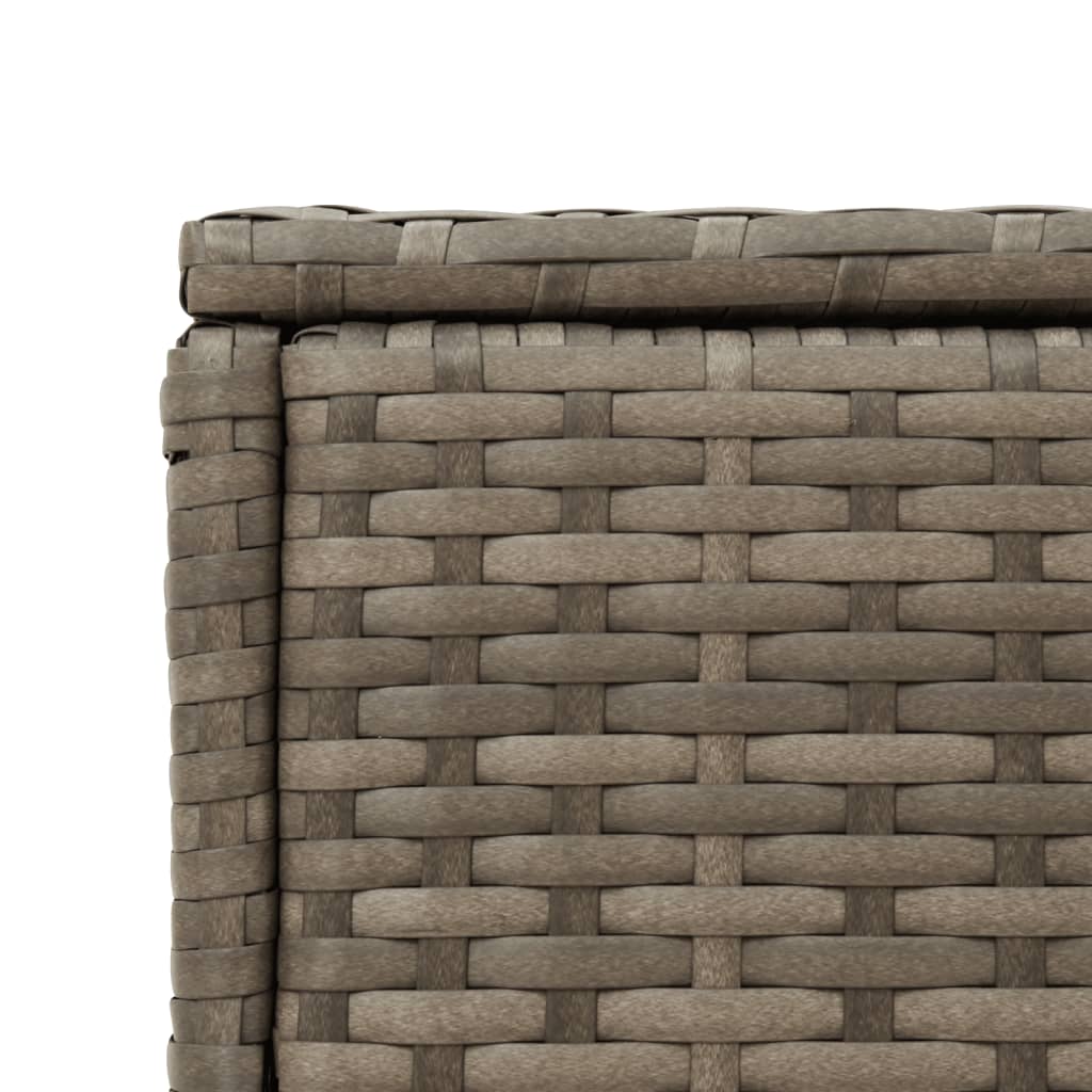 Galds ar koka virsmu, pelēks, 58x27,5x55cm, pīts rotangpalmas