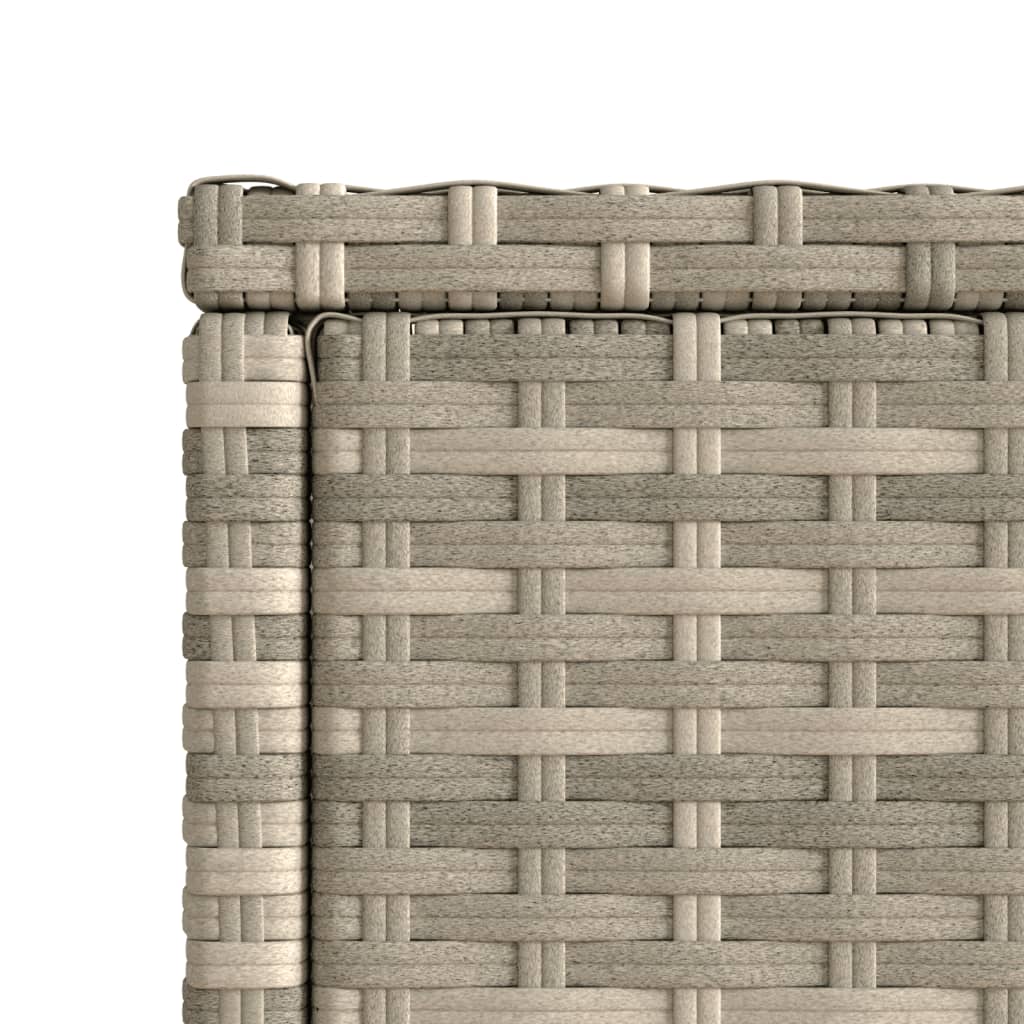 Side garden table, grey, 58x27.5x55cm, poly rattan