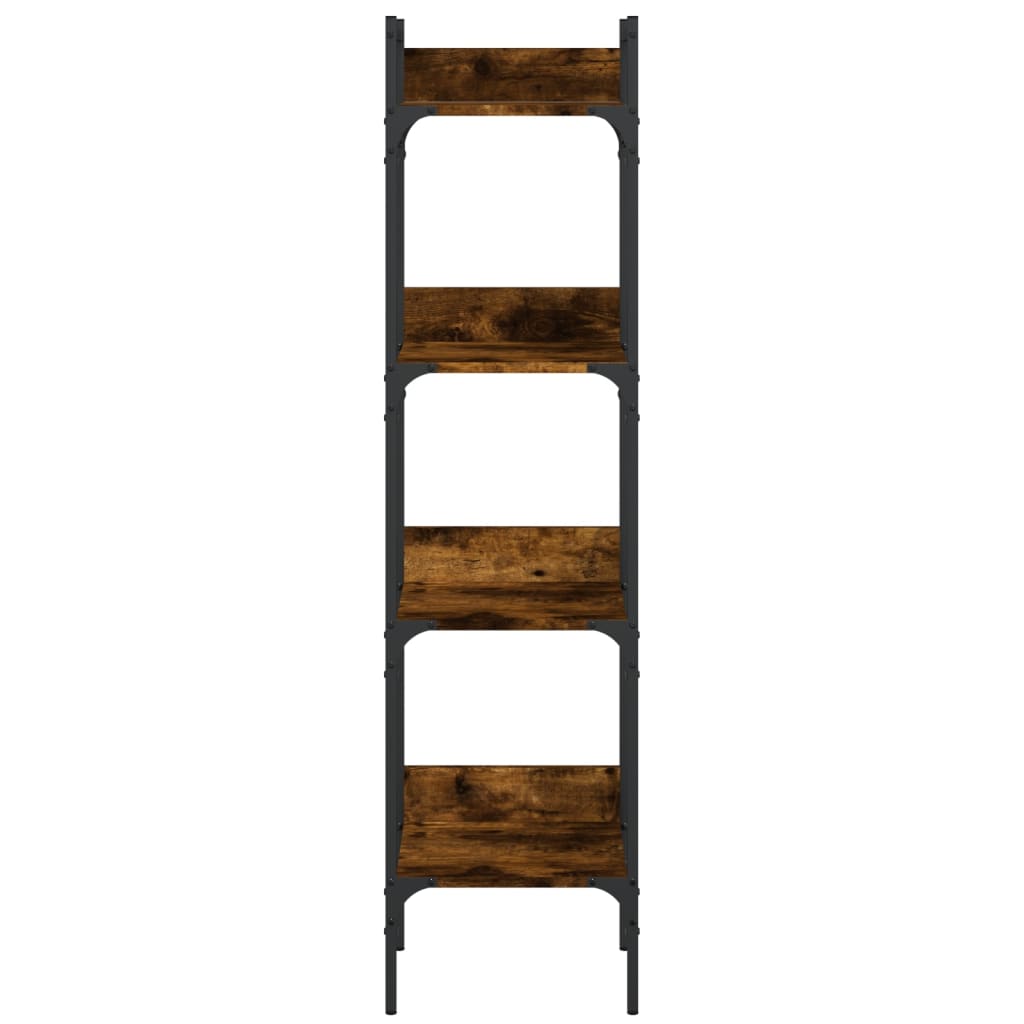 Bookcase, 4 tier, smoky oak, 35x30x138.5cm, wood