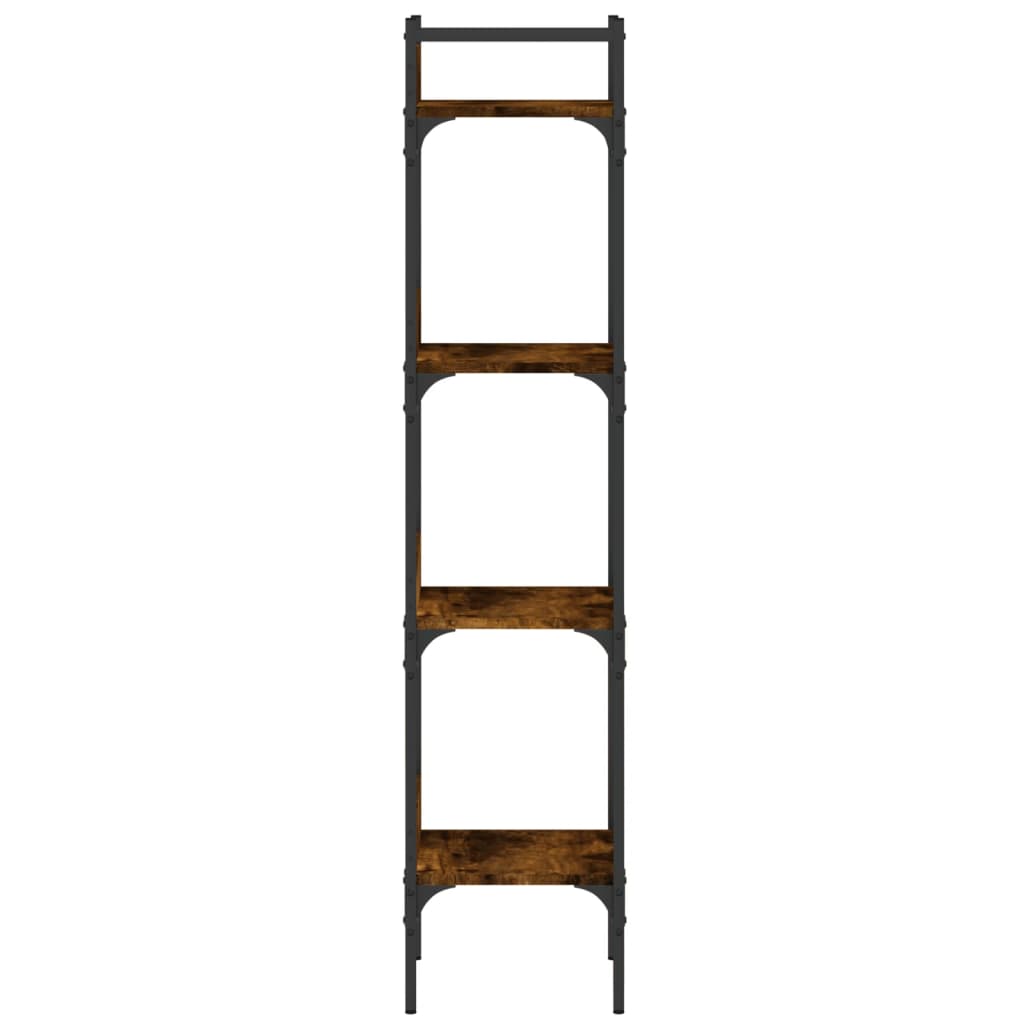 Bookcase, 4 tier, smoky oak, 35x30x138.5cm, wood