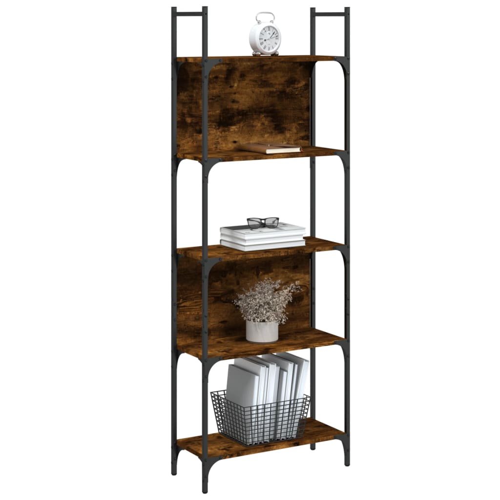 Bookcase, 5-tier, smoky, 60.5x24x166.5cm, wood