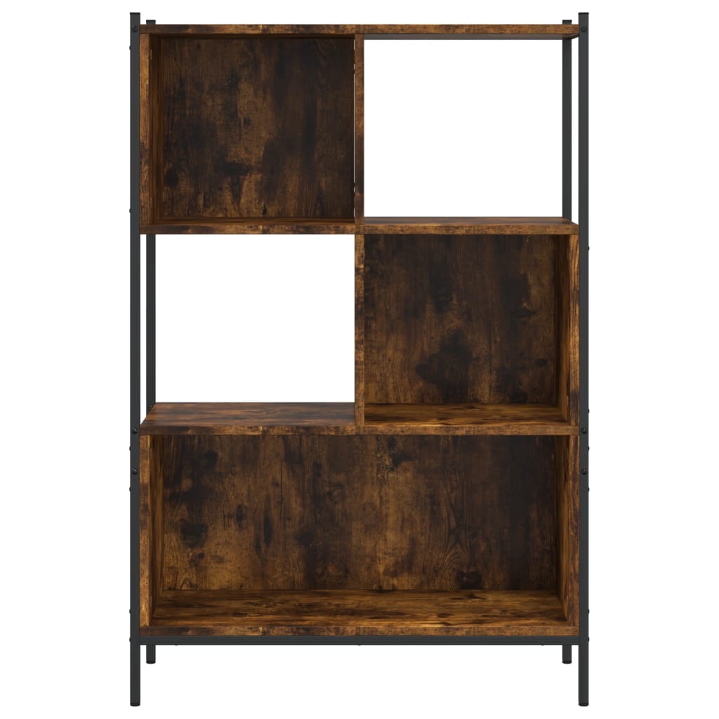 Bookcase, smoked oak, 72x28x109cm, engineered wood
