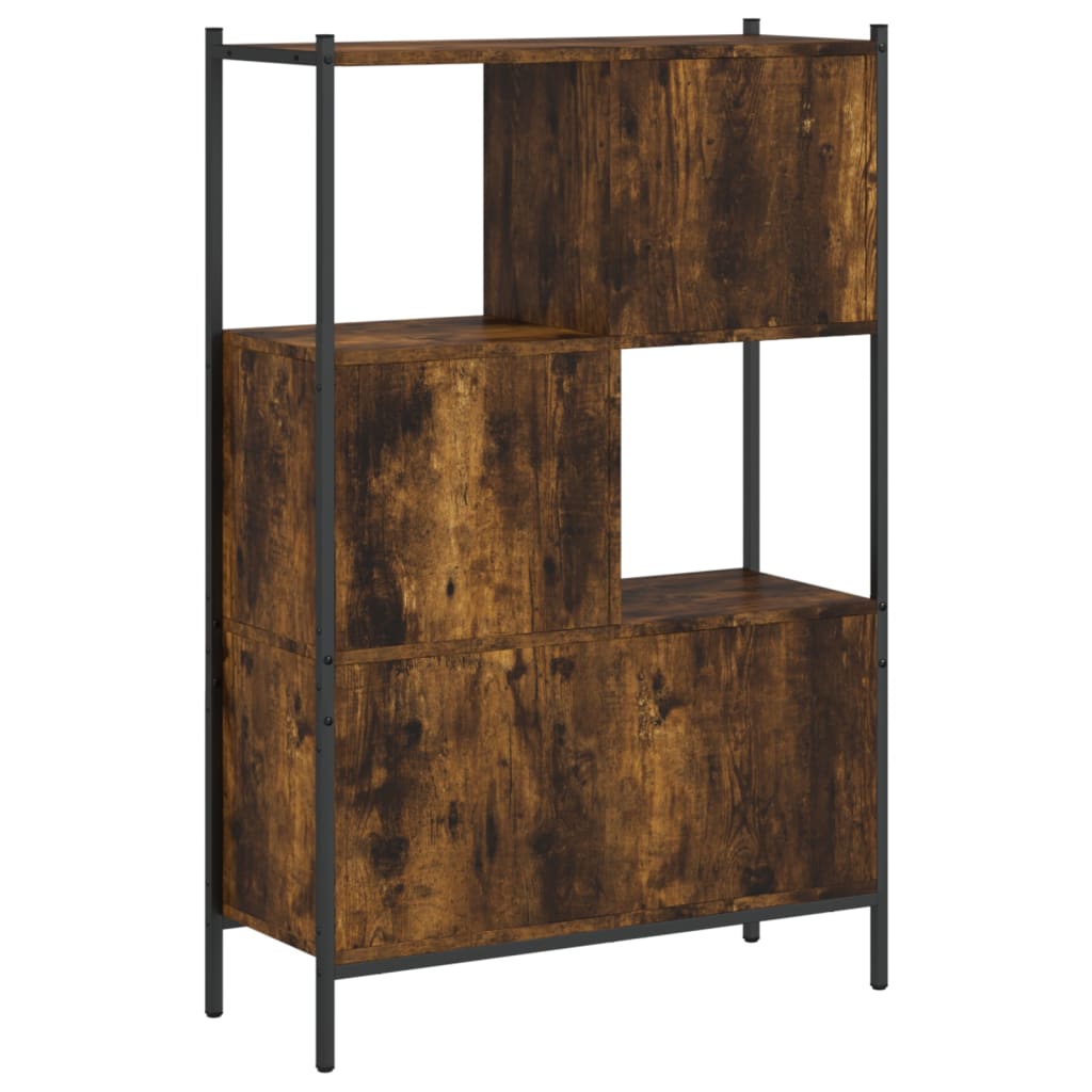 Bookcase, smoked oak, 72x28x109cm, engineered wood