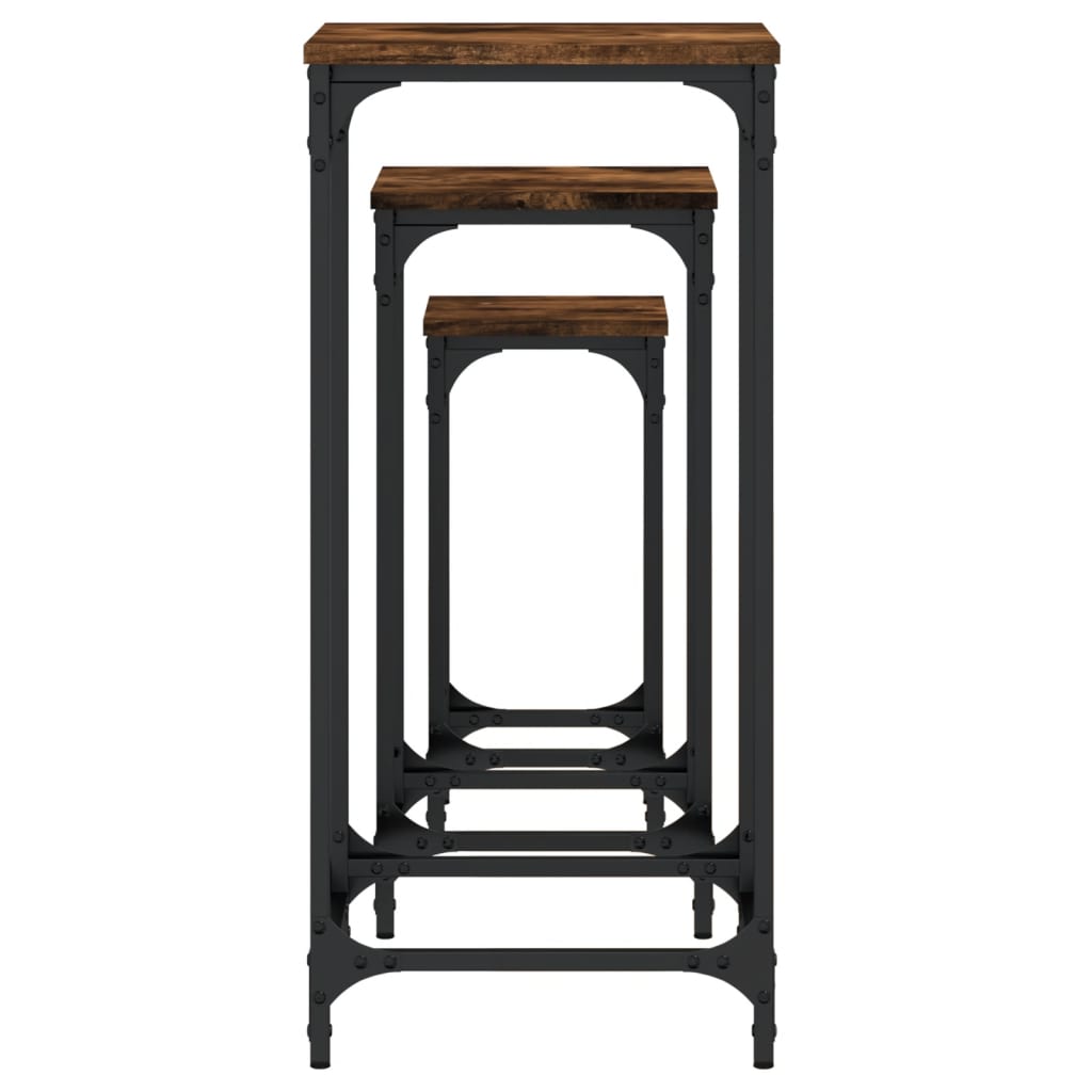 Šoniniai staliukai KYLER, ąžuolo medienos