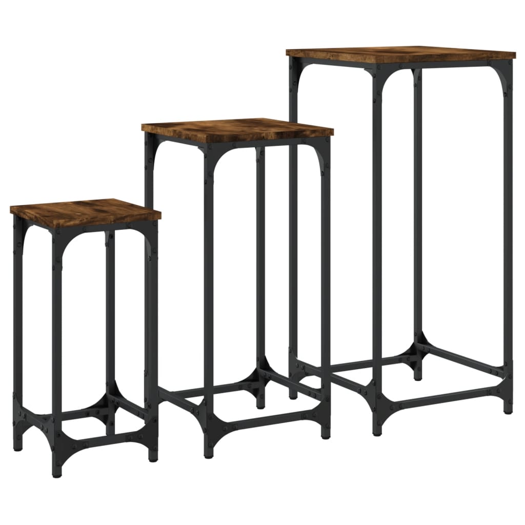 Šoniniai staliukai KYLER, ąžuolo medienos