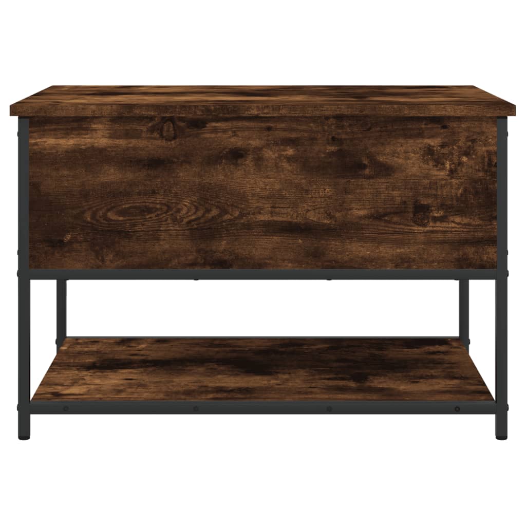 Storage bench, smoked, 70x42.5x47cm, treated wood
