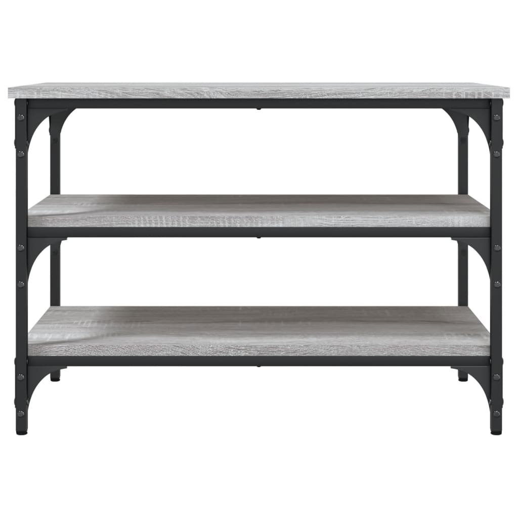 Shoe bench, grey oak, 70x38.5x49cm, engineered wood