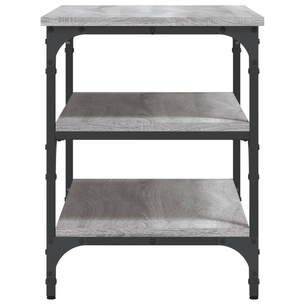 Shoe bench, grey oak, 70x38.5x49cm, engineered wood