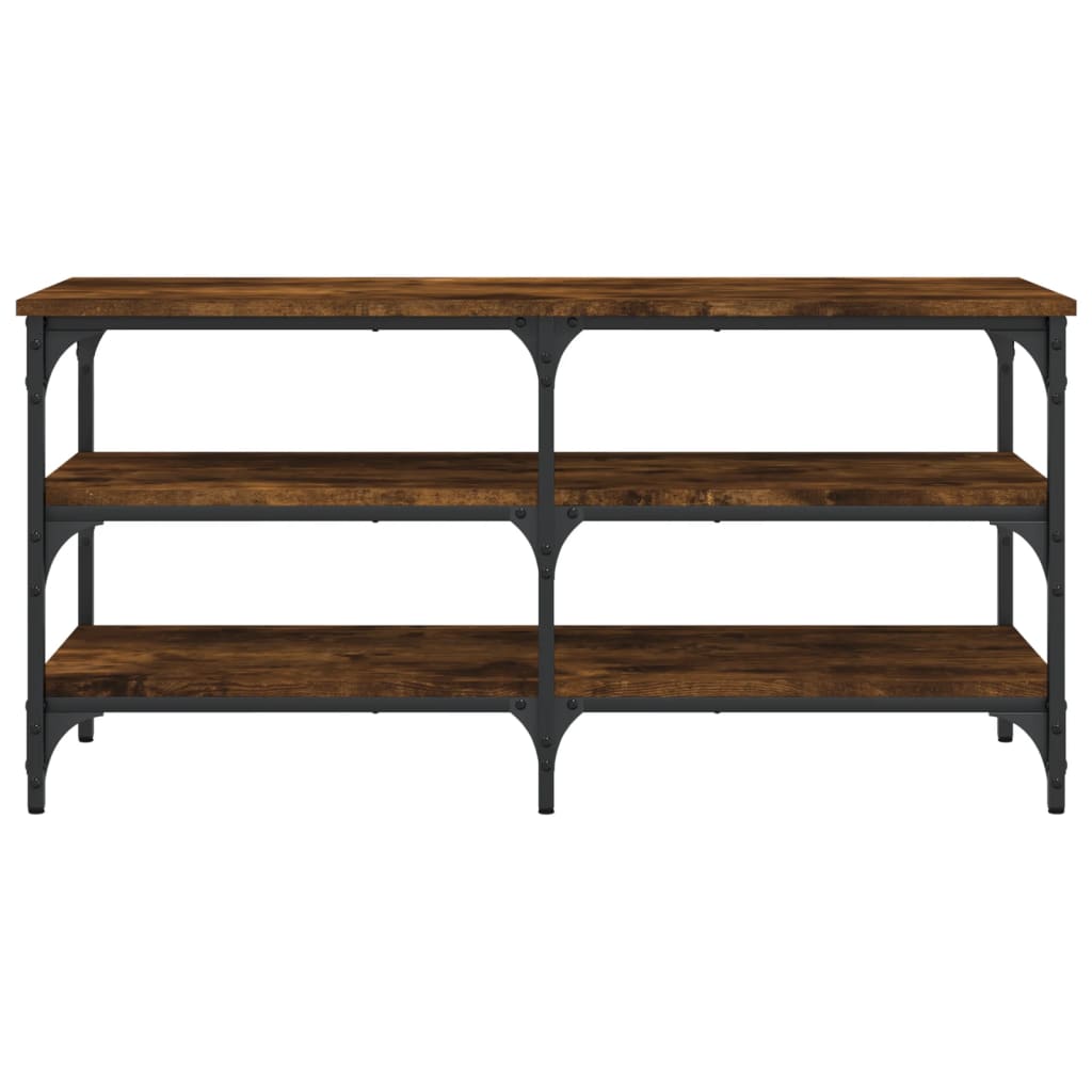 Shoe bench, smoked oak, 100x38.5x49cm, treated wood