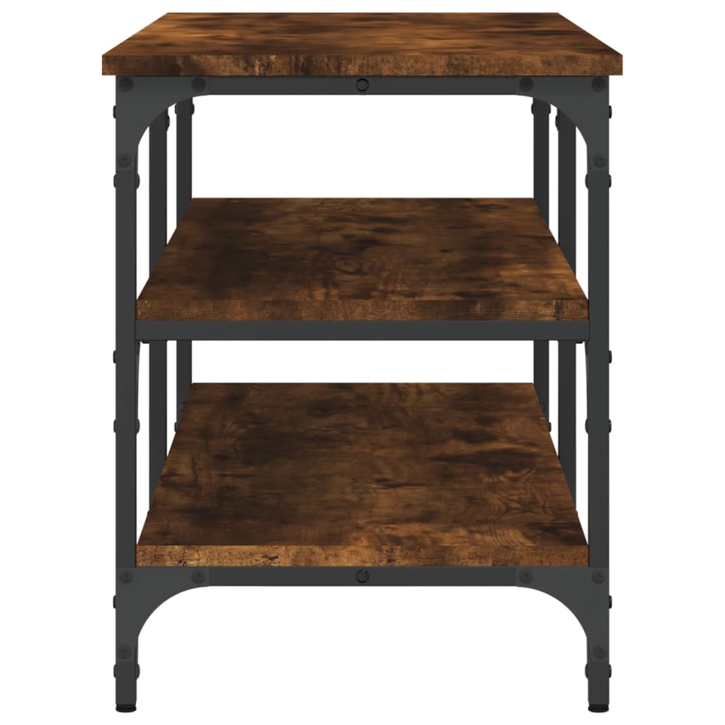 Shoe bench, smoked oak, 100x38.5x49cm, treated wood