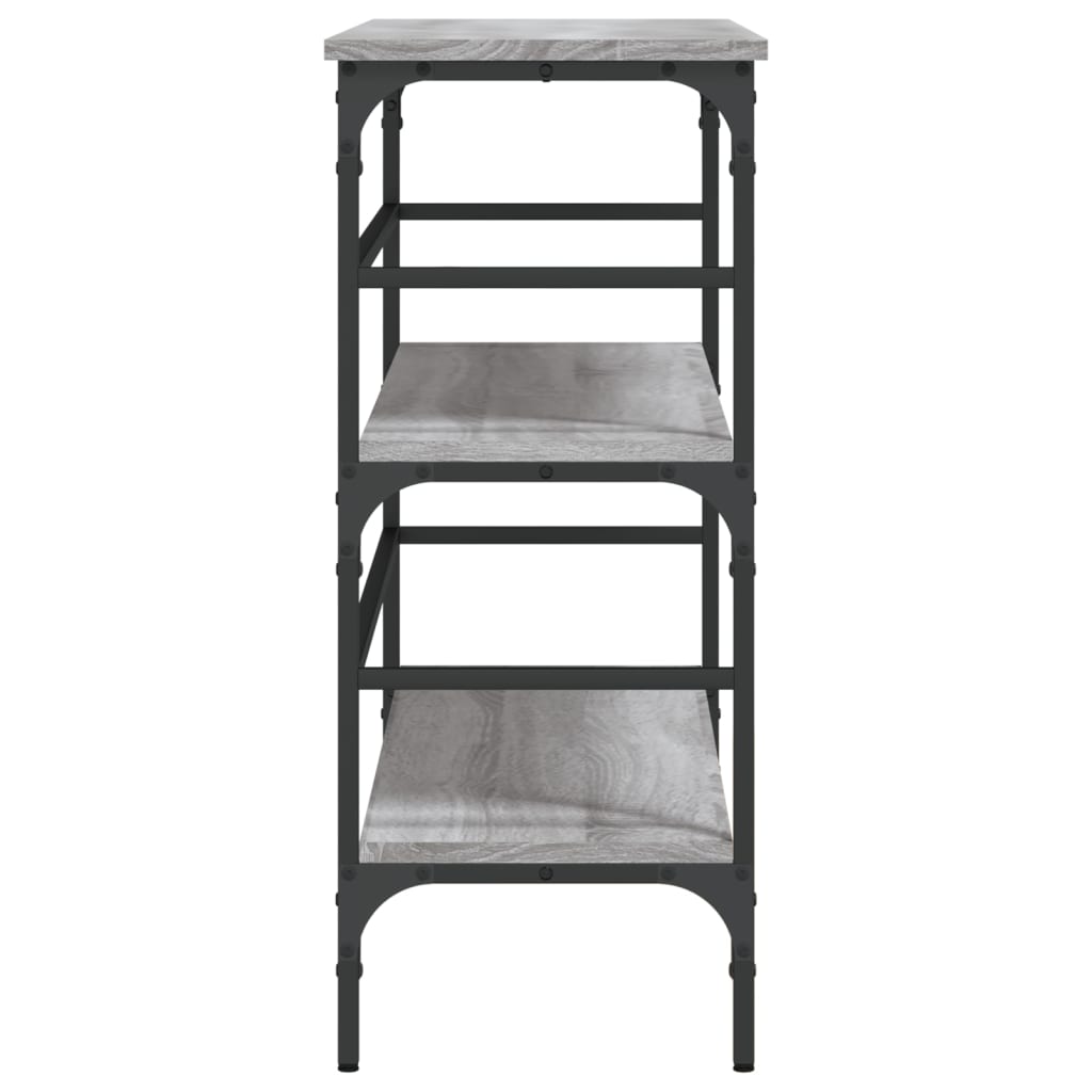 Konsolinis staliukas KYLIE III, ąžuolo medienos, pilkas