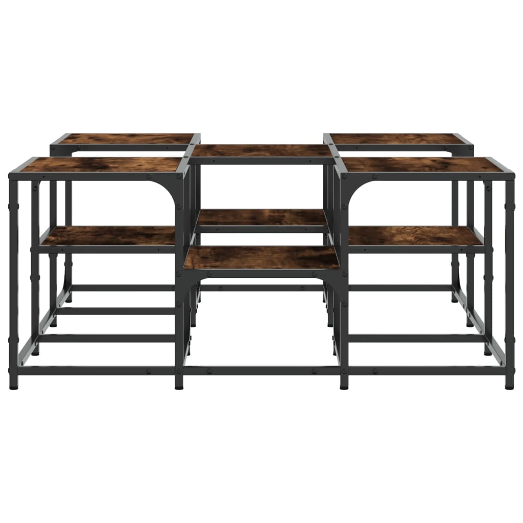 Coffee table, smoked oak, 91x91x40cm, engineered wood