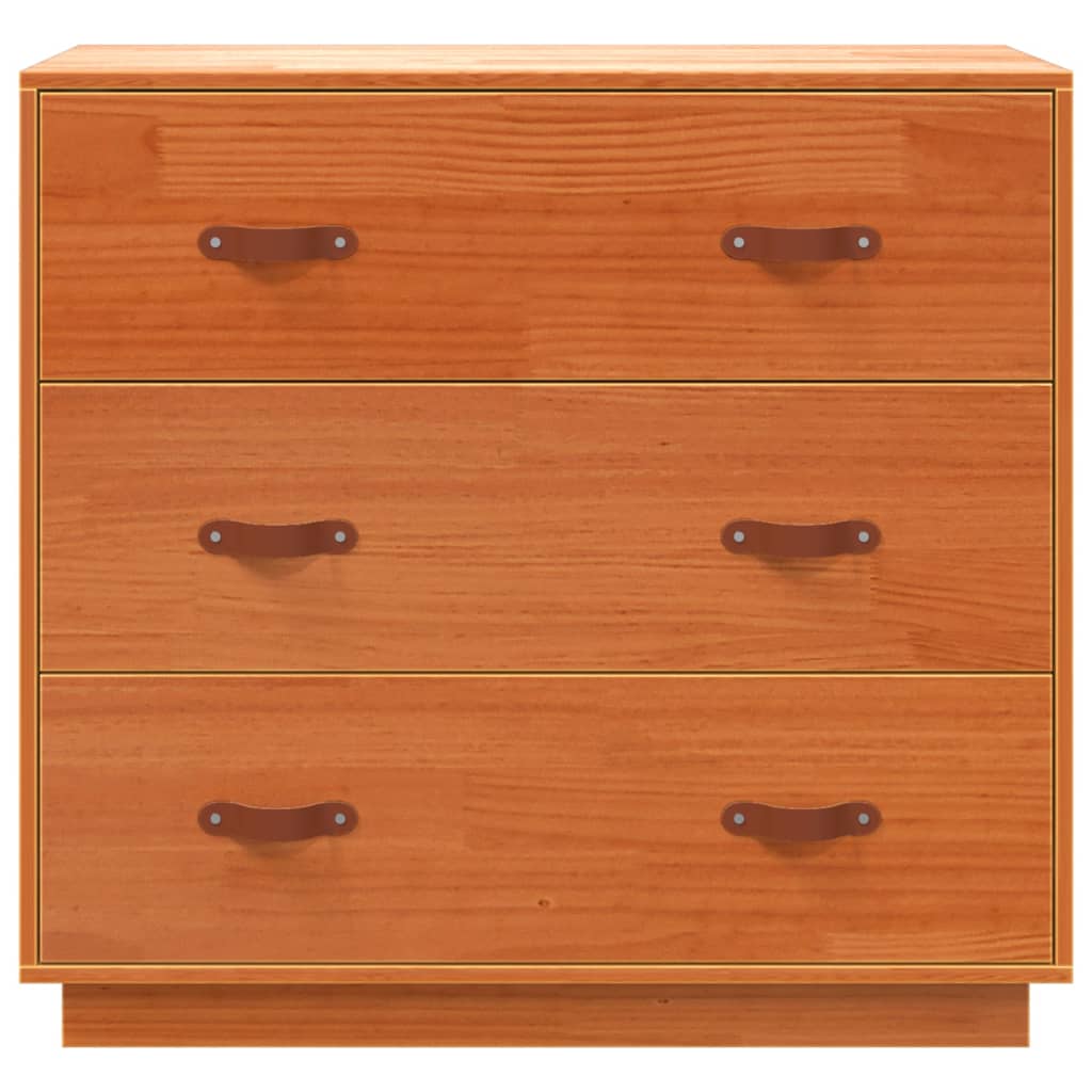 Sideboard, wax brown, 80x40x75cm, solid pine