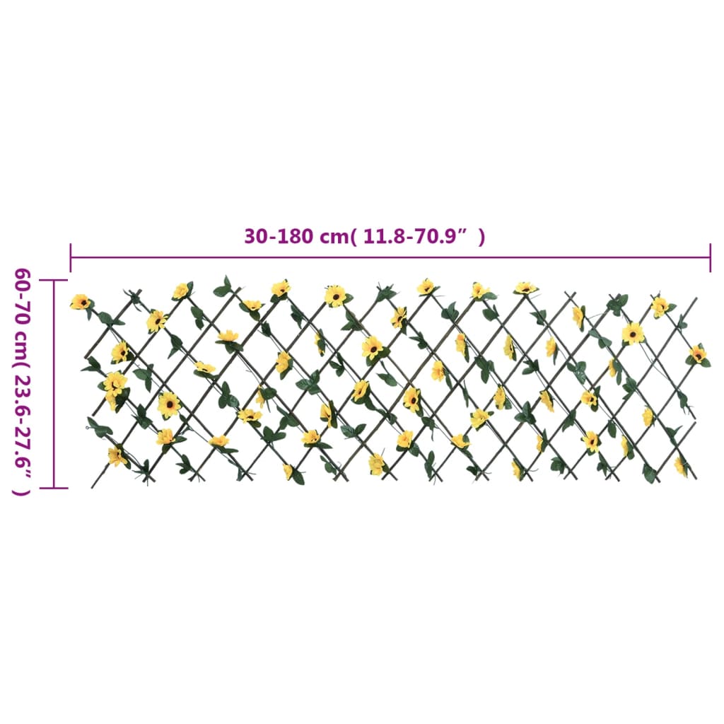 Artificial Ivy Trellises, 5 pcs., yellow, 180x60cm