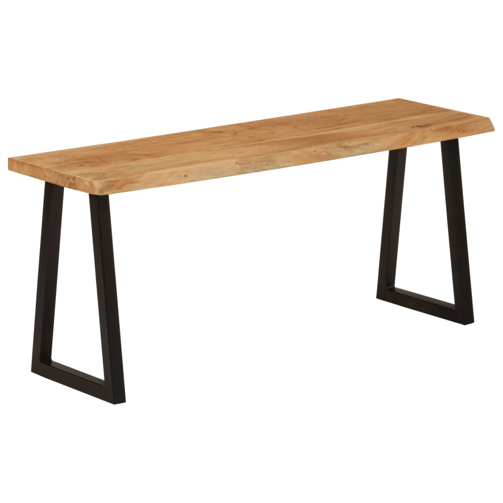 Bench with live edge, 105cm, solid acacia wood