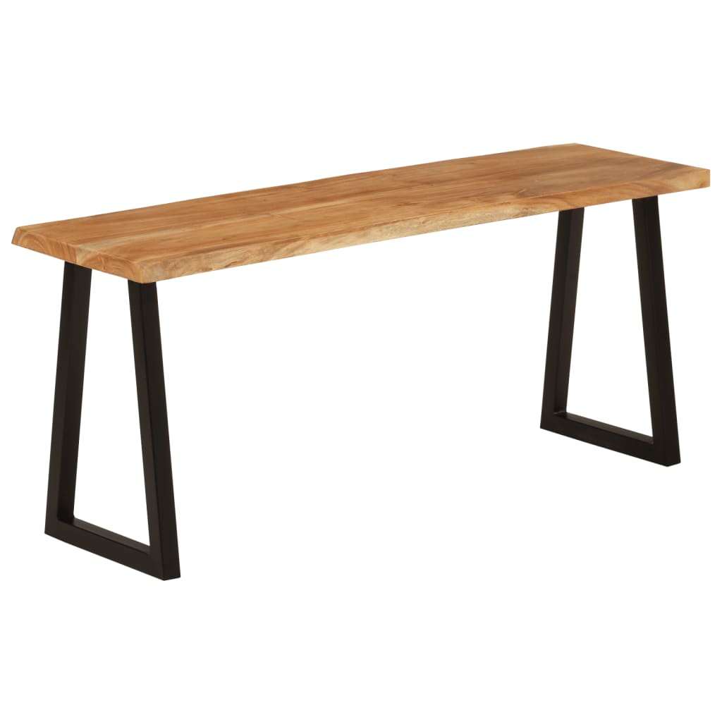 Bench with live edge, 105cm, solid acacia wood