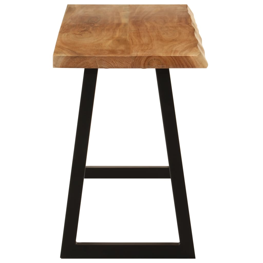 Bench with live edge, 105cm, solid acacia wood