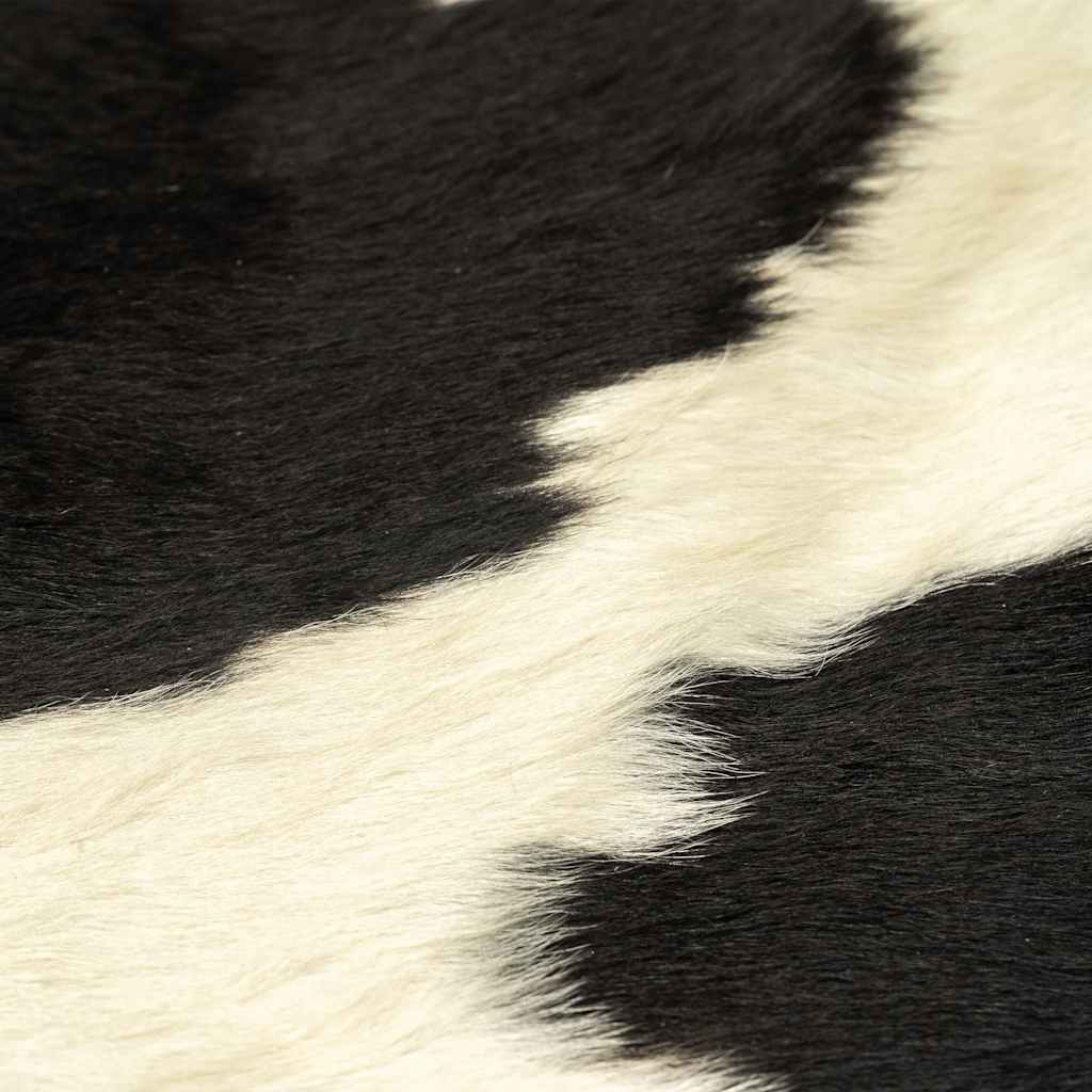 Genuine cowhide rug, black and white, 180x220cm