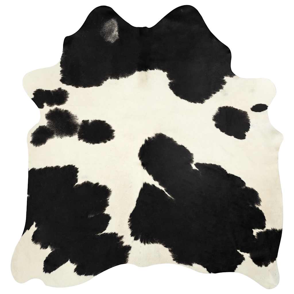 Genuine cowhide rug, black and white, 180x220cm